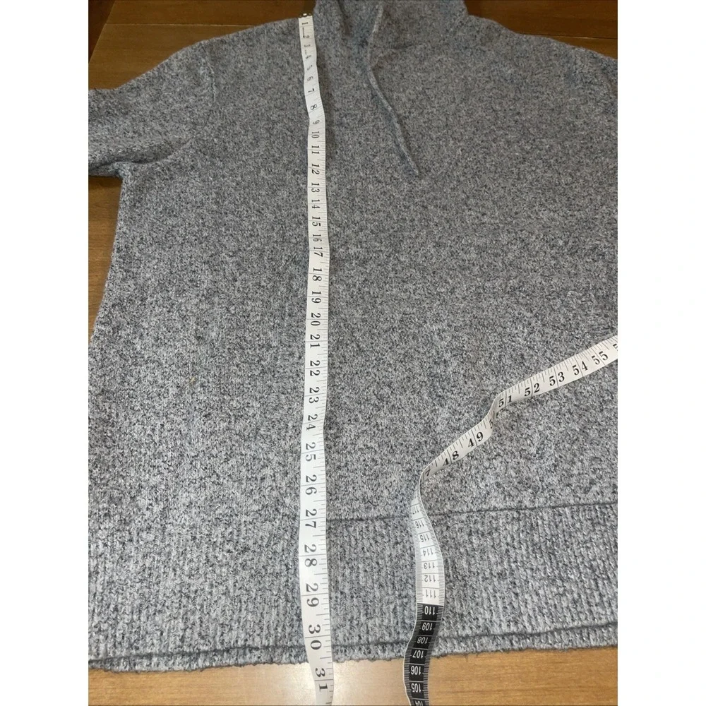 Allsaints Hoodie Pullover Sweater Men M Gray Speckled Kangaroo Pocket Long Sleev